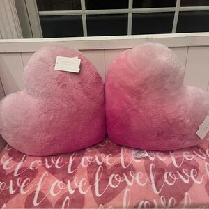 Pink Ombre Heart-Shaped Plush Pillows